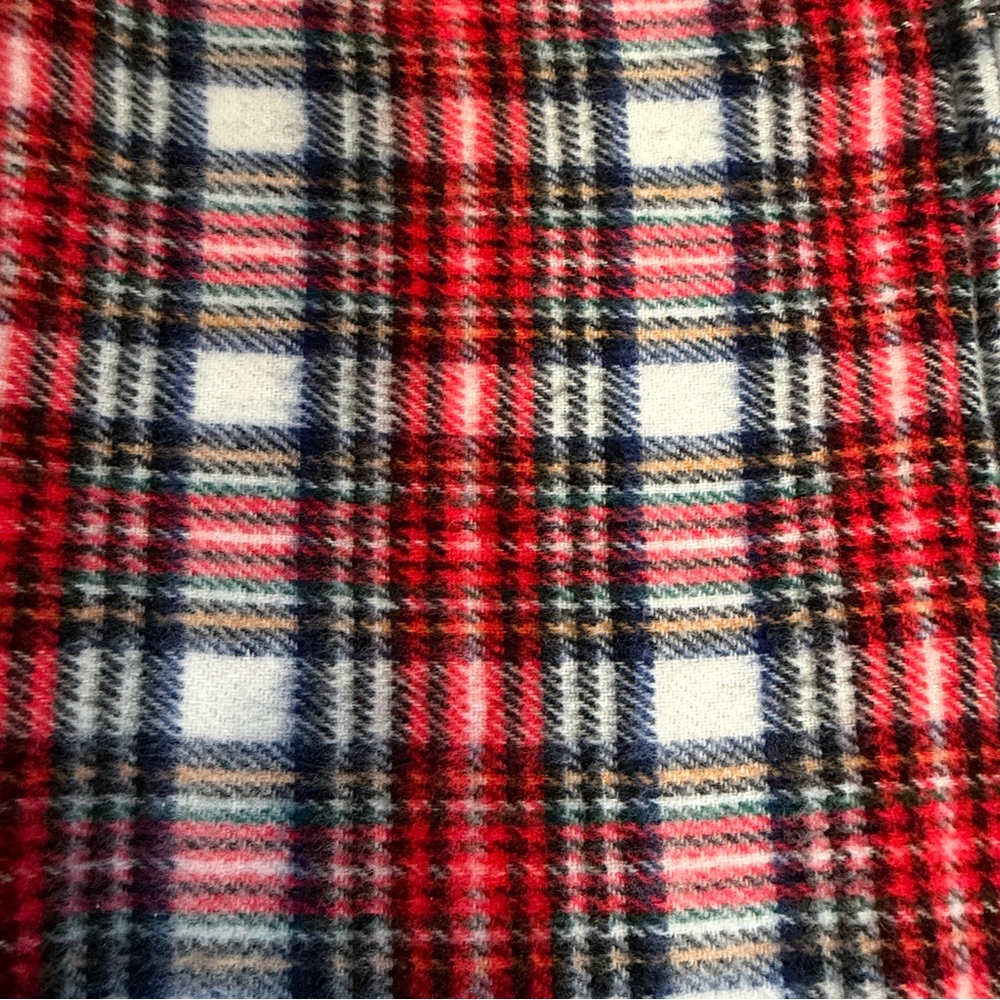 Vintage Tennessee Woolen Mills Red Plaid Stadium Blanket Acrylic USA Snuggle 74” - Picture 11 of 12